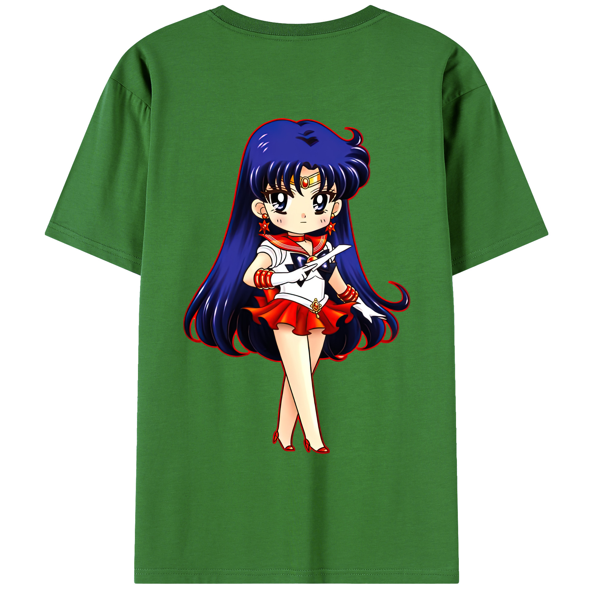 （画像用） 美少女戦士セーラームーン 火野レイ ひの レイ Sailor Moon Hino Rei （セーラーマーズ,Sailor Mars） レディース半袖Tシャツ(バックプリント)